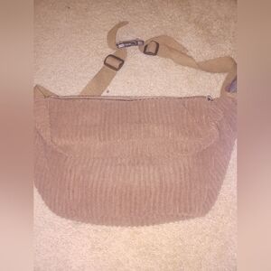 Brown Corduroy Shoulder Bag